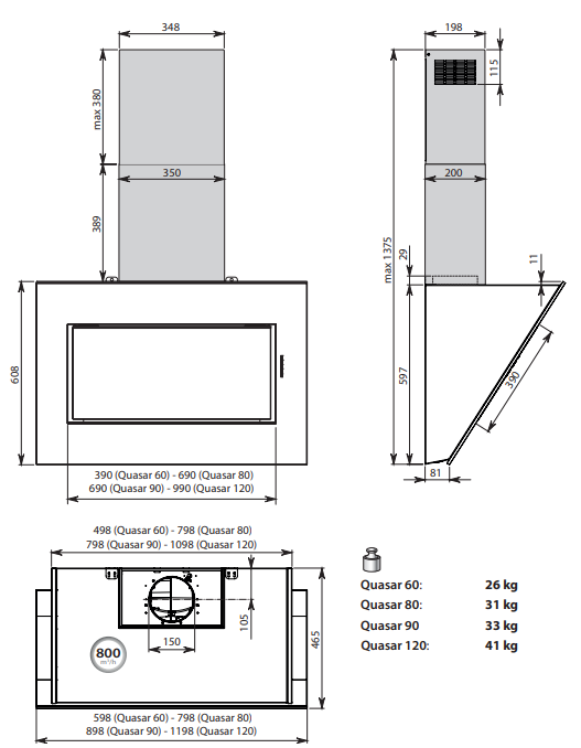 Falmec Okap QUASAR CQPN90.E0P2#ZZZN491F