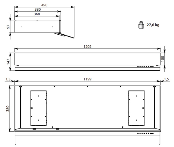 Falmec Okap SHELF 120 Panelowy CKMN20.E2P2#ZZZN451F