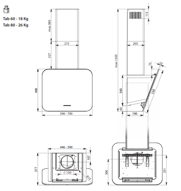 Falmec Okap TAB CTCN60.E0P2#ZZZB491F