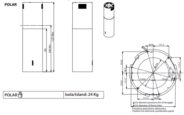 Falmec Okap POLAR EVO CPWI90.E2P2#ZZZN491F