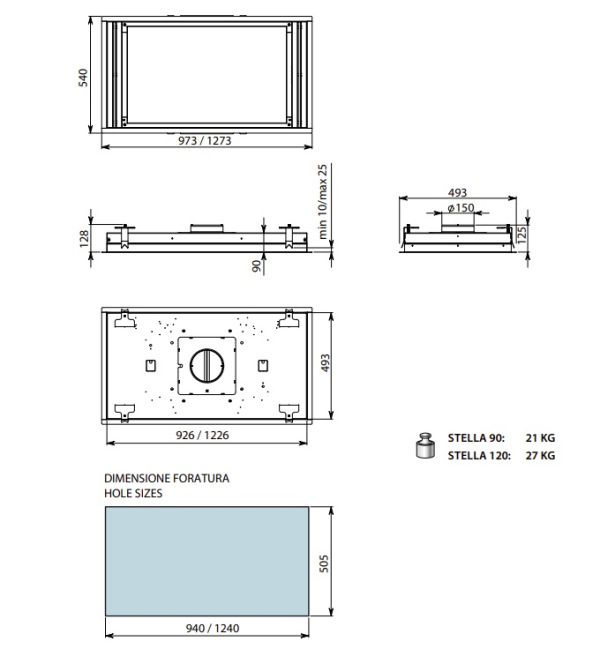 Falmec OKAP STELLA PLUS  CSMI90.E3P2#ZZZN400F