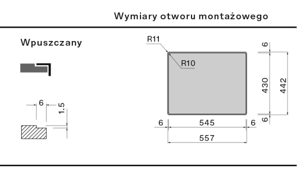 Falmec Zlewozmywak dwukomorowy COMO 18+31 Inox  SCO1831F.00#SSF