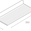 Friulana Półka kuchenna 350 mm (profil SIFLEX) - 640013536