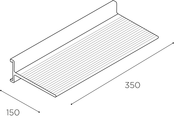 Friulana Półka kuchenna 350 mm (profil SIFLEX) - 640013536