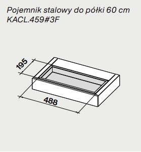 Falmec  Pojemnik stalowy 60 (modułu SHELF)