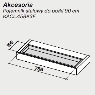 Falmec  Pojemnik stalowy 90 (moduł SHELF)