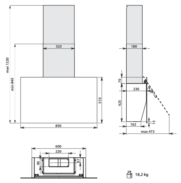 Falmec Okap Cover CCFN85.E0P2#ZZZ9460F