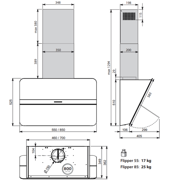 Falmec Okap Flipper CFPN85.E0P2#ZZZF491F