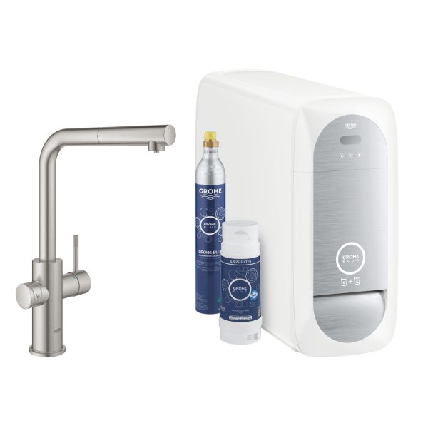 Grohe  GROHE Blue Home Zestaw startowy z wyciąganą wylewką w kształcie L