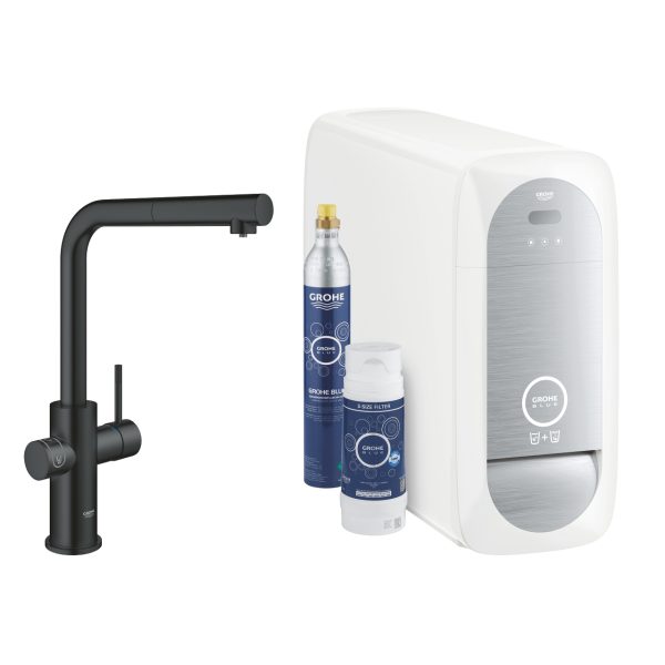 GROHE Blue Home Zestaw startowy z wyciąganą wylewką w kształcie L