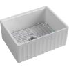 ISVEA ZESTAW ZLEWOZMYWAK RAVENNA 24" BIAŁY POŁYSK 610x460x258 + SYFON + KRATKA METALOWA