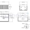 ISVEA ZESTAW ZLEWOZMYWAK RAVENNA 24" BIAŁY POŁYSK 610x460x258 + SYFON + KRATKA METALOWA