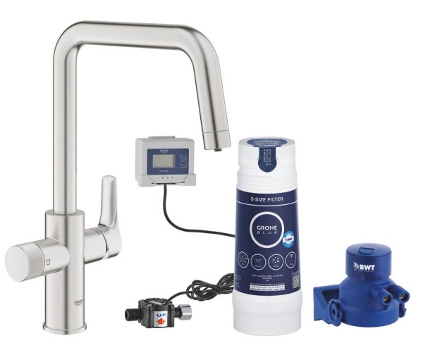 GROHE ZESTAW BLUE PURE VIA WYLEWKA STAŁA, FILTR S SUPERSTEEL. 30559DC0
